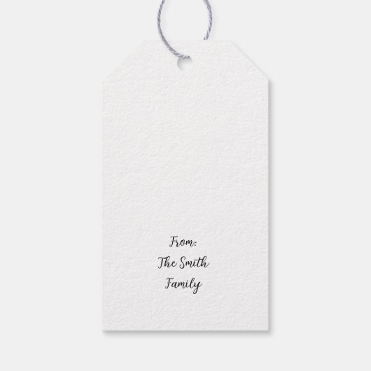 Aangepaste herten kerst cadeaulabel (Achterkant)