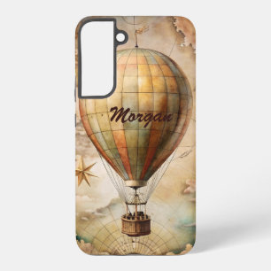 Aangepaste heteluchtballon Antiek reis Samsung Galaxy Hoesje