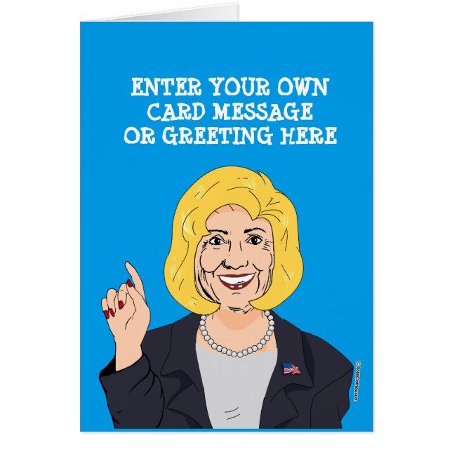 Aangepaste Hillary Clinton Cartoon (Voorkant)
