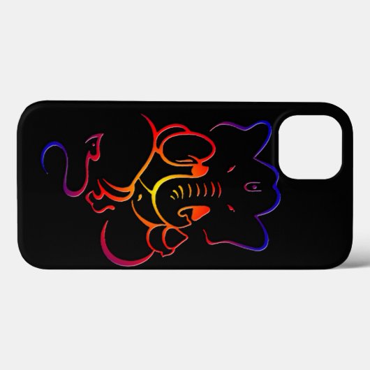 Aangepaste Hindoe God Ganesh Graphic Iphone Case (Achterkant (horizontaal))