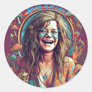 Aangepaste Hippie Boho Stay Trippy Vibes Personali Ronde Sticker