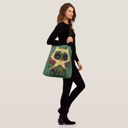 Aangepaste Hippy Owl Boho Bohemian Bird Crossbody Tas (Op model)
