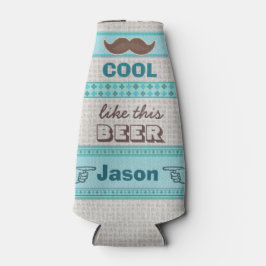 Aangepaste  Hipster Mustache Bottle Cooler
