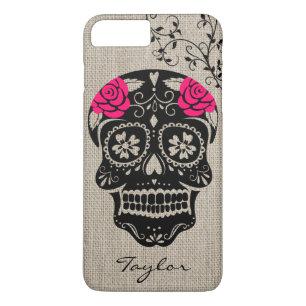 Aangepaste hipster Sugar Skull iPhone 8 Plus / 7 Plus Hoesje