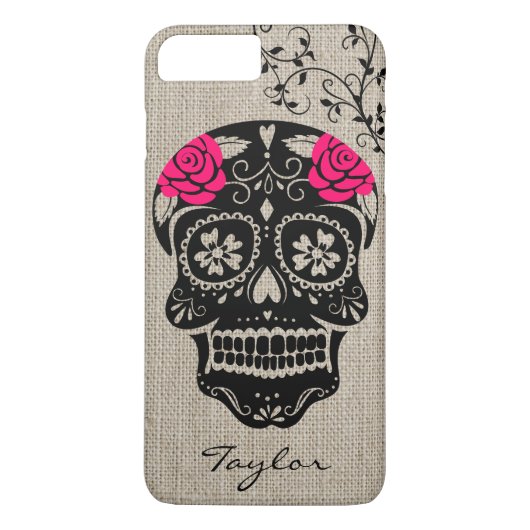 Aangepaste hipster Sugar Skull Case-Mate iPhone Case (Achterkant)