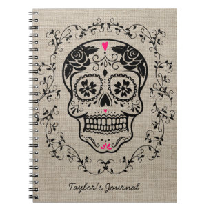 Aangepaste hipster Sugar Skull Notitieboek