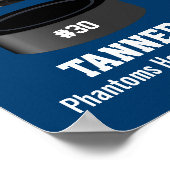 Aangepaste Hockey Photo Collage Team Name Jouw tek Poster (Hoek)