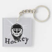 Aangepaste Hockey-Sleutelhangers met drie tekstvak Sleutelhanger (Achterkant)