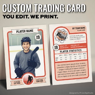 Aangepaste Hockey Trading Kaart, speler Kaart Contactkaartje