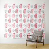 Aangepaste Holiday Party Step and Repeat Achtergro Wandkleed (In Situ (horizontaal))