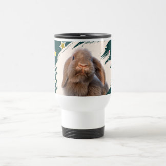 Aangepaste Holland Lop Konijn Kerst Foto Koffie M Reisbeker
