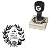 Aangepaste Holly Berries kranszegel Rubberstempel (Gestempeld)