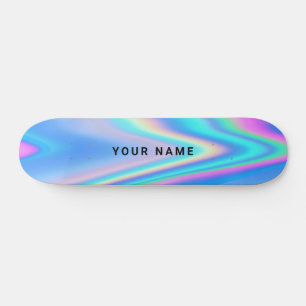 Aangepaste holografische eenvoudige naam skateboard