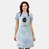 Aangepaste holografische Logo Schort (Gedragen)