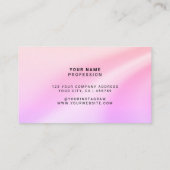 Aangepaste Holografische Pastel Sinaasappel Roze P Visitekaartje (Achterkant)