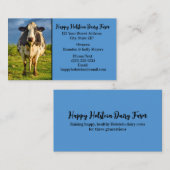 Aangepaste Holstein Koe Business Visitekaartje (Voorkant / Achterkant)