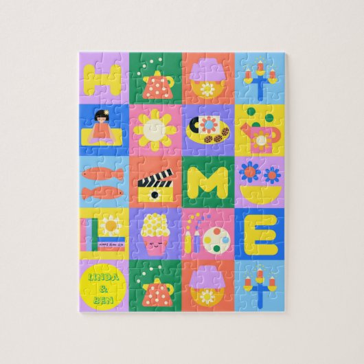Aangepaste Home Sweet Home Legpuzzel (Verticaal)