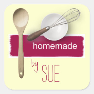 Aangepaste homemade door je tickers vierkante sticker