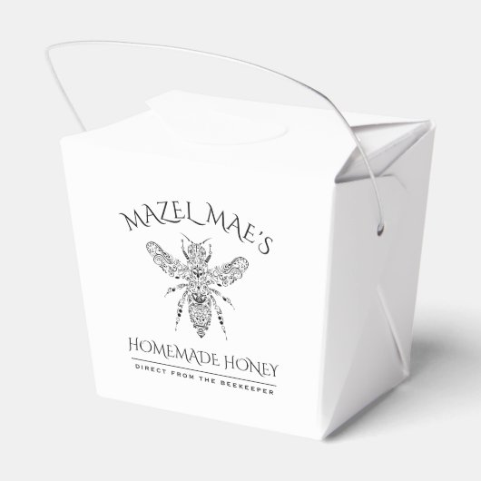 Aangepaste Homemade Honey Bedankdoosjes (Achterkant)