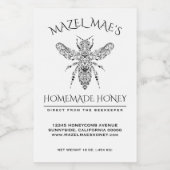Aangepaste Homemade Honey Voedselcontainer Etiket (Enkel label)