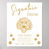 Aangepaste hond bruiloft handtekening Drink teken Poster (Voorkant)