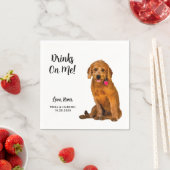 Aangepaste Hond bruiloft Servet (Insitu)