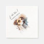 Aangepaste hond cocktail servetten met behulp van (Voorkant)