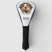 Aangepaste hond foto Beste papa ooit Golfer gepers Golfheadcover (Voorkant)