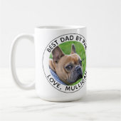 Aangepaste hond Foto beste vader, zwart wit zwart Koffiemok (Links)