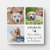 Aangepaste hond Foto Collage Modern Pet Memorial Fotoplaat (Voorkant)