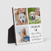 Aangepaste hond Foto Collage Modern Pet Memorial Fotoplaat (Voorkant)