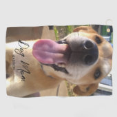 Aangepaste hond Foto Dog Mam Aangepast Golfhanddoek (Horizontaal)