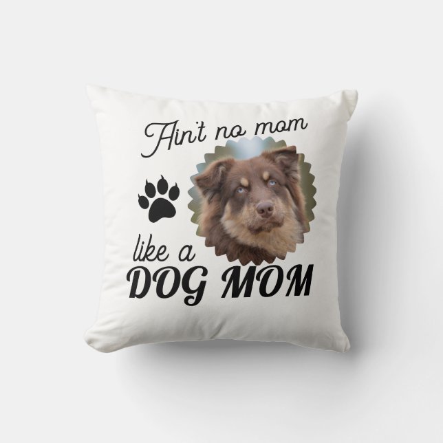 Aangepaste Hond Foto Hond Moeder Kussen (Voorkant)