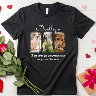 Aangepaste Hond Foto Hond Papa Gift Hondenliefhebb T-shirt