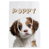Aangepaste Hond Foto & Naam Gift Bag Medium Cadeauzakje (Achterkant)
