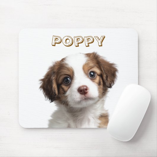 Aangepaste Hond Foto & Naam Mousepad Muismat (Met muis)
