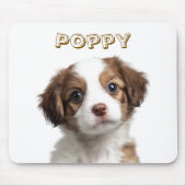 Aangepaste Hond Foto & Naam Mousepad Muismat (Voorkant)
