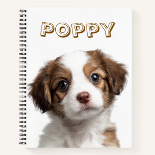 Aangepaste Hond Foto & Naam Spiral Notitieboek
