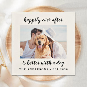 Aangepaste hond Foto Pet Weddenschap Servet