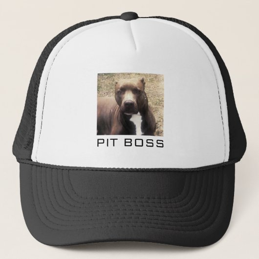 Aangepaste hond foto Pitbull Trucker Hat Pet (Voorkant)
