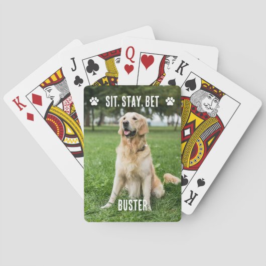 Aangepaste Hond Foto Poker Kaarten (Achterkant)