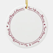Aangepaste hond Foto Red Pet Memorial Keramisch Ornament (Voorkant)