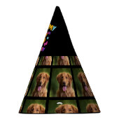 Aangepaste hond Foto van derde verjaardagspartij P Feesthoedjes (Rechts)