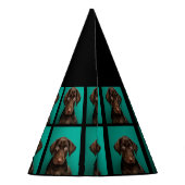 Aangepaste hond Foto vijfde verjaardagsfeestje Pet Feesthoedjes (Achterkant)