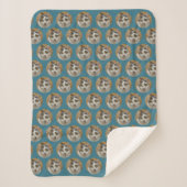 Aangepaste hond kat of elke foto gepersonaliseerd sherpa deken (Voorkant)