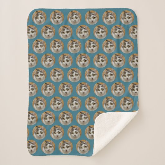 Aangepaste hond kat of elke foto gepersonaliseerd sherpa deken (Voorkant)
