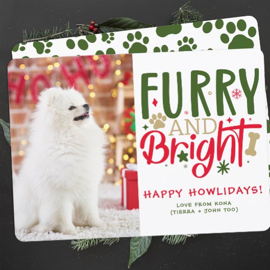 Aangepaste Hond Kerstfoto Gepersonaliseerd Afbeeld Feestdagenkaart