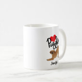 Aangepaste hond koffiemok (Voorkant rechts)