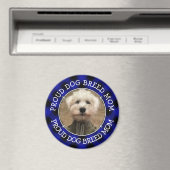 Aangepaste hond Mam Pap Foto Lijst Blauw en Zwart  Magneet (Insitu (Vaatwasser))