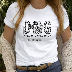 Aangepaste hond mama Aangepaste naam huisnummer T-shirt
